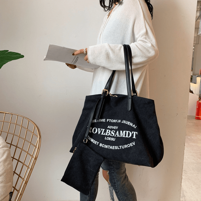 Urban Canvas Shoulder Bag with Neseser
