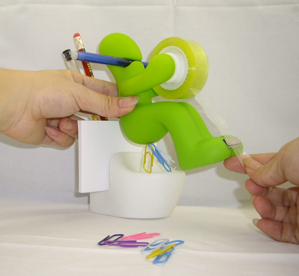 Tape & Business Card Holder Office Supply Office Gift Item - Desk Pal - College Pal - by ZsaZsa Rivera