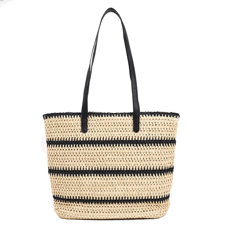 Stripped Summer Straw Bag