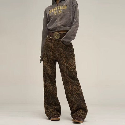 The Ultimate Guide to Women's American-Style Vintage Leopard Print Jeans