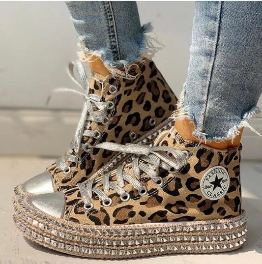 Unleash Your Wild Side: Trendy Canvas Leopard Shoes