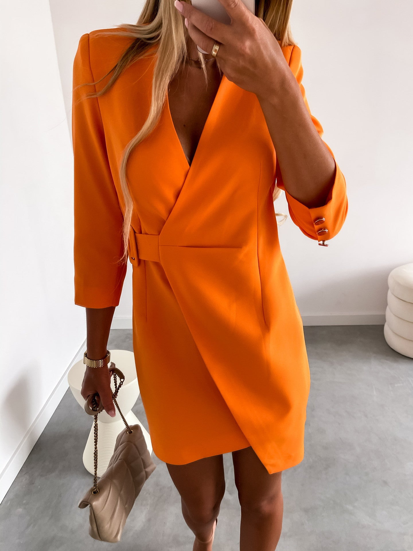 Long Sleeve Blazer Dress by ZsaZsa Rivera