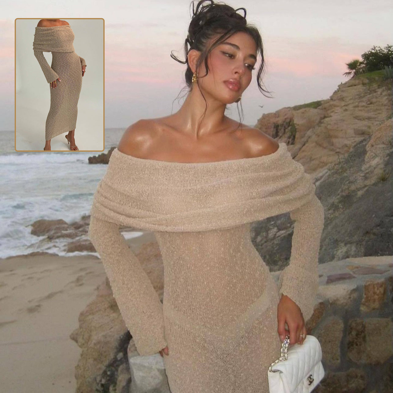  Beautiful Knitted Sexy Maxi Dress