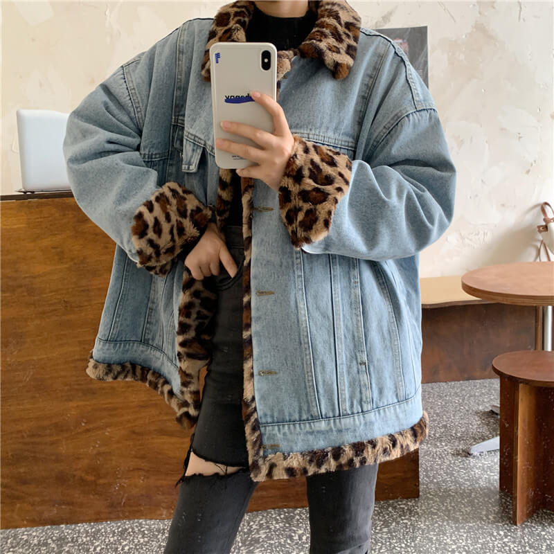 Lady Autumn Winter Women's Denim Jeans Jackets