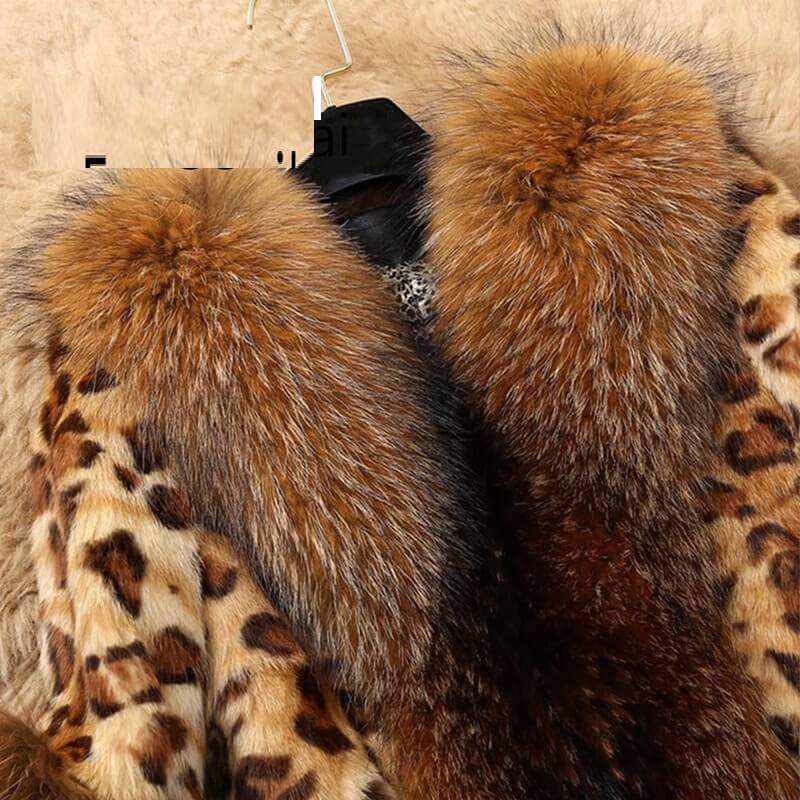 Winter Warm Classic Leopard Mid-long Jacket