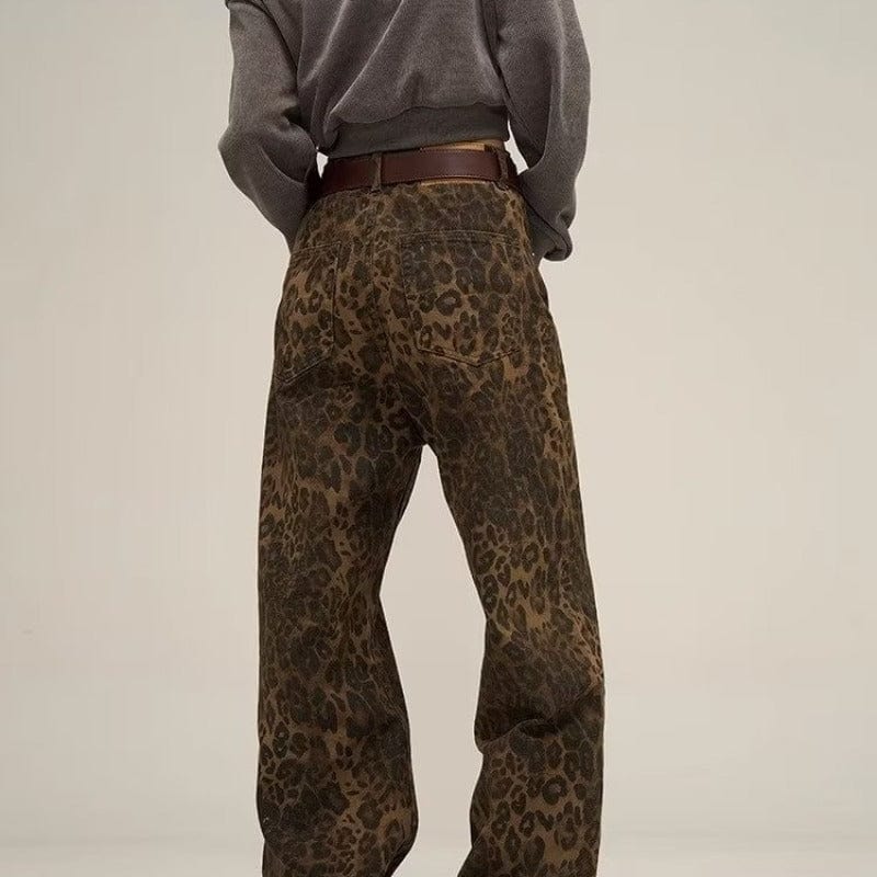 Women's Leopard Print Fashion Jeans