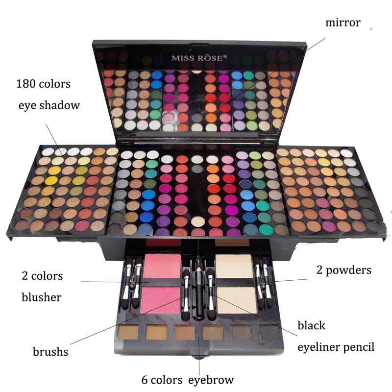 Exclusive 180 Color Eyeshadow Set Piano Box Make up