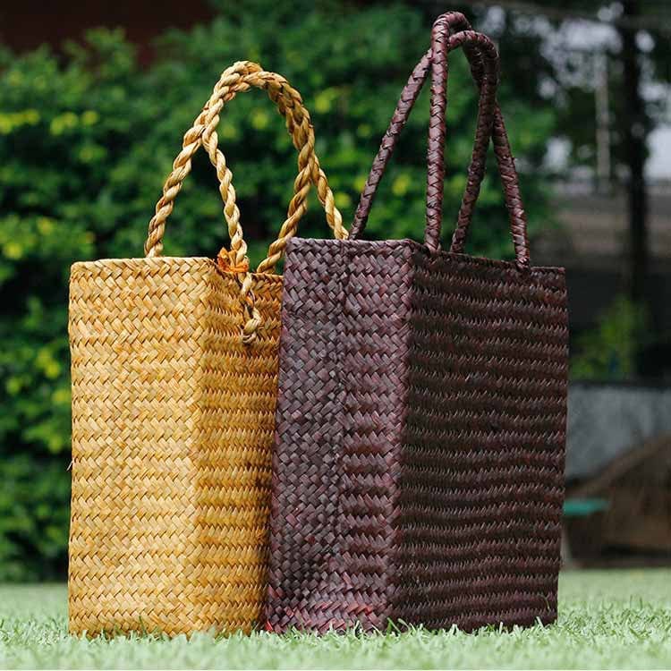 The Hamptons Classic Rattan Woven Handbag