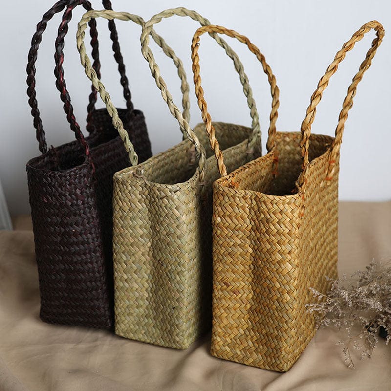 The Hamptons Classic Rattan Woven Handbag