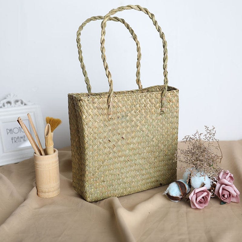 The Hamptons Classic Rattan Woven Handbag