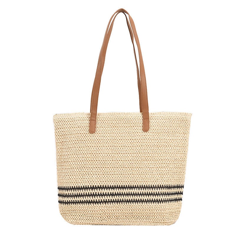 Stripped Summer Straw Bag