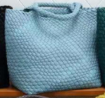 Leather Tote Bag with Cosmetic Bag