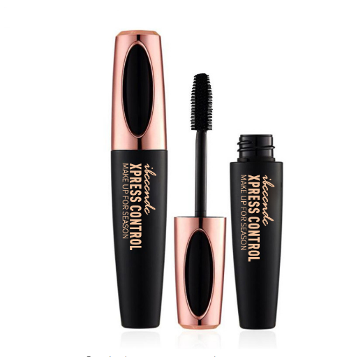 4D Mascara Lengthening Waterproof Eyelashes Eye Mascara Black Volume With Silk Fibers Brush Eyelash Makeup Tool Cosmetics