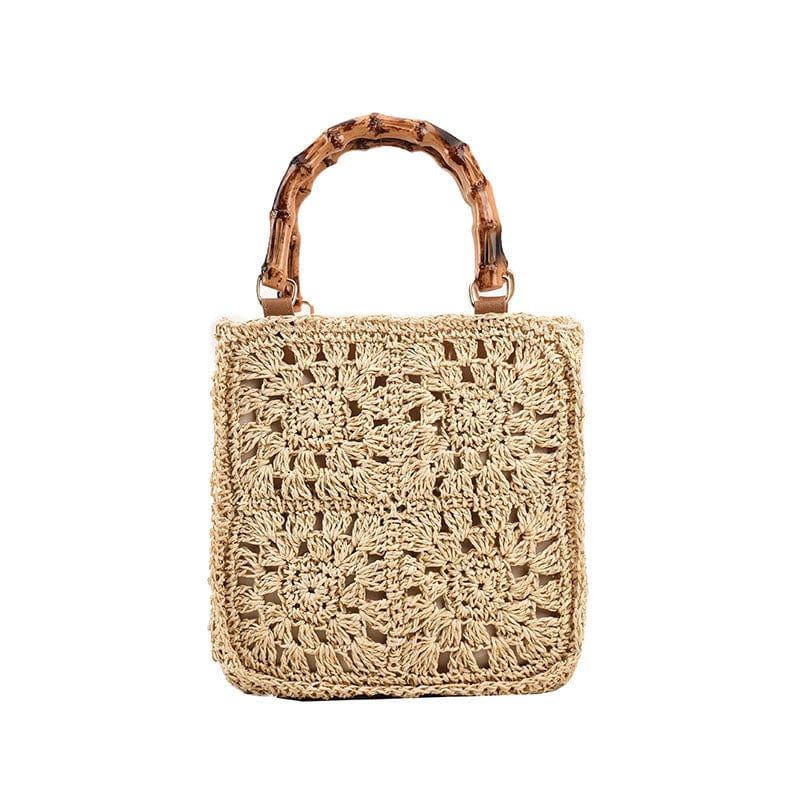 The Hamptons Summer Square Straw Bag