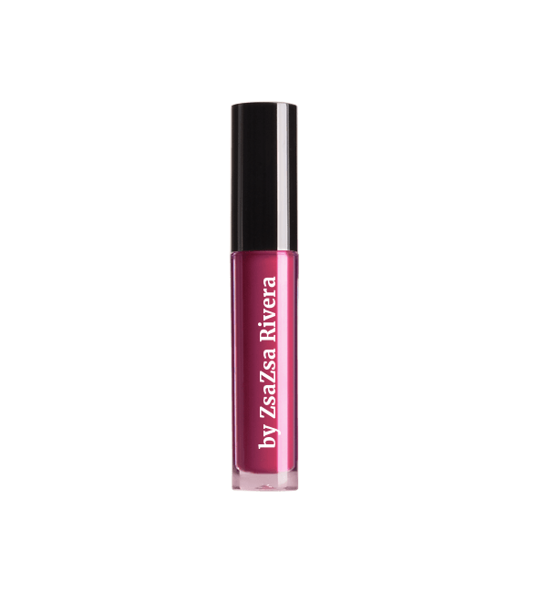 Image of Cherry Lip Gloss. The lip gloss is in a sleek, transparent tube with a glossy finish